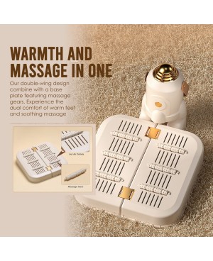 3in1 Multi-functional Dryer Portable Clothes Shoe Dryer with Foot Warmer Massage Silent Operation Quick Dry