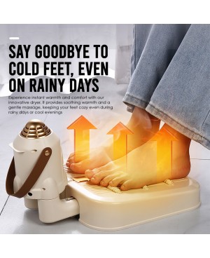 3in1 Multi-functional Dryer Portable Clothes Shoe Dryer with Foot Warmer Massage Silent Operation Quick Dry