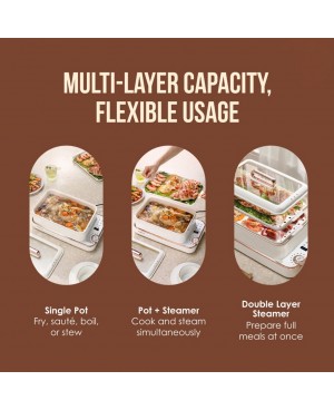 Steamynt Multi-Cooker with Preset and Keep Warm Function