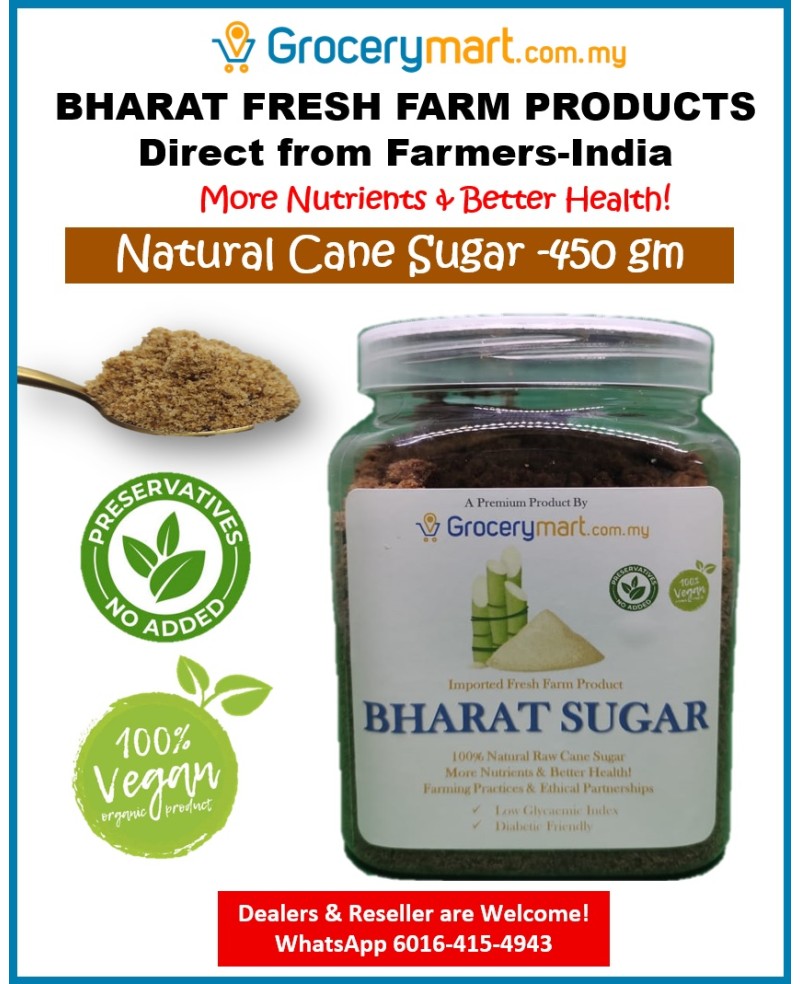 BHARAT Natural Raw Cane Sugar 450G