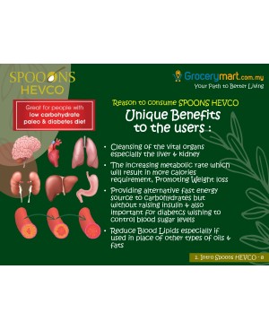 SPOONS SP HEVCO Hot Extracted Virgin Coconut Oil 250ml (7x Higher Polyphenols)