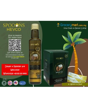 SPOONS SP HEVCO Hot Extracted Virgin Coconut Oil - 12 Sachets (4~7x Higher Polyphenols)