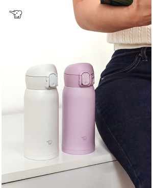 ZOJIRUSHI 0.36L S/S ONE TOUCH FLIP-OPEN MUG - SM-WS-36