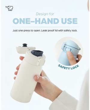 ZOJIRUSHI 0.48L S/S ONE TOUCH FLIP-OPEN MUG - SM-WS-48