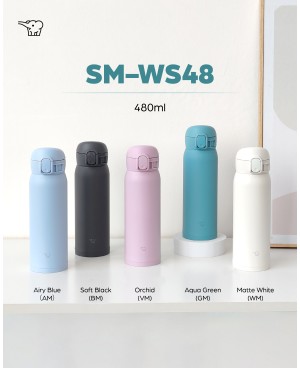 ZOJIRUSHI 0.48L S/S ONE TOUCH FLIP-OPEN MUG - SM-WS-48